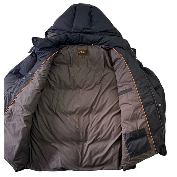 COLE HAAN Men's Size XXL Down Puffer Jacket Winter Ski Coat Removable Hood - Picture 3 of 8